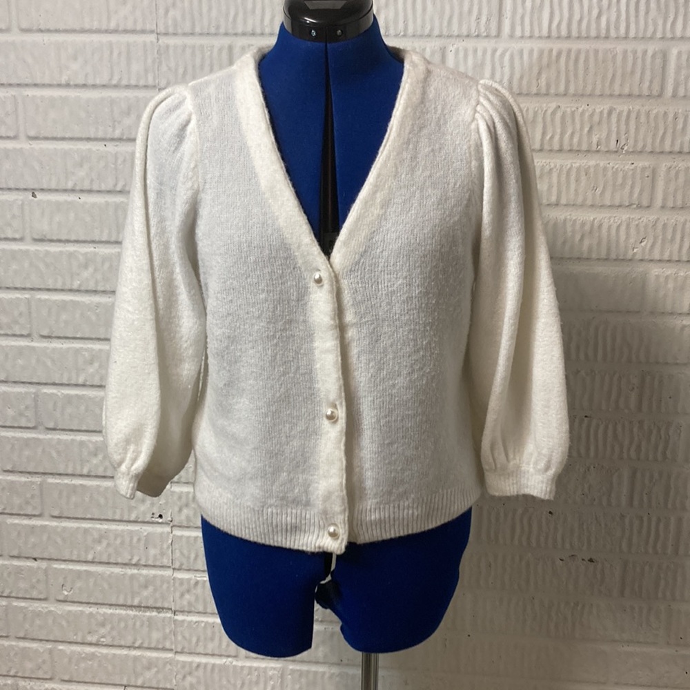 Catherine Malandrino Pearl Cardigan Sweater